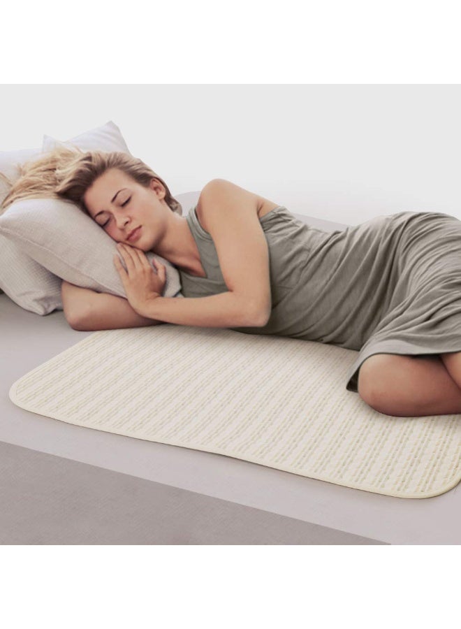 وسادة سرير مقاومة للماء حماية فراش قابلة للغسيل 4 طبقة بطانية ورقة ناعمة وممتصة وسائد البول للأطفال الصغار الأطفال والكبار مع الإكساس - Image 1